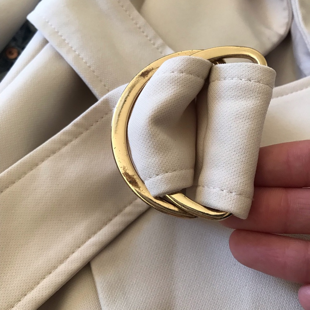 H & M Trench Coat, Cream - Picture 4 of 10